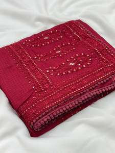 Sari de Seda Kota Doriya de Diseño Exclusivo con Blusa Elegante, Moderno y Casual para Mujer - Product Image 3