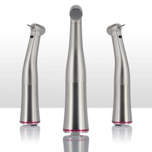 Pièce à main Contra-Angle à anneau rouge avec logo personnalisé, éclairage à fibre optique, manuelle, réutilisable et écologique, outil dentaire - Product Image 1