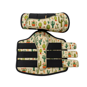 Protector de Tendones para Caballos HM GLOBAL Premium, Personalizado con Logotipo a Color, Diseño de Cactus Impreso Digitalmente, Antichoque - Product Image 1