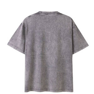 เสื้อยืดผู้ชายทรงหลวมสไตล์ใหม่ ผ้าฝ้าย 100% คุณภาพดีที่สุด ล้างสีแบบแอซิดวอช สีพื้น พิมพ์โลโก้ได้ตามต้องการ ระบายอากาศได้ดี เป็นมิตรกับสิ่งแวดล้อม เหมาะสำหรับฤดูร้อน - Product Image 2