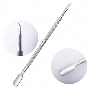 Empujador de Cutículas Profesional de Acero Inoxidable Plateado de Doble Punta, Raspador de Uñas para Manicura, Pedicura y Eliminación de Esmalte - Product Image 6