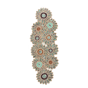 Christmas Decorative and Leaves Design Beaded <b>Runner</b> Placemat <b>Dining</b> <b>Table</b> Fancy Mat Handmade Decorative <b>Runners</b> for Wedding - Product Image 1