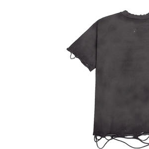 Camiseta de Lujo para Hombre, 100% Algodón, 310GSM, Hombros Caídos, Cuello Grueso, Lavado Ácido, Estampado DTG, Oversize - Product Image 3