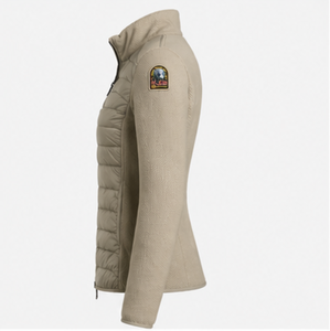Women's Lightweight Quilted Puffer Jacket Hybrid Knit Sleeve Full Zip Stand Collar Outdoor Casual <b>Winter</b> <b>Coat</b> Slim Fit Insulated - Product Image 2
