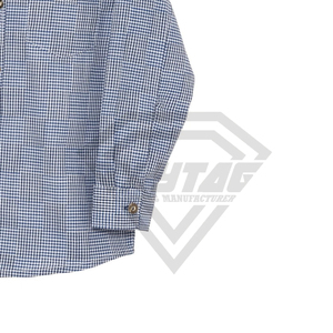 Camisa de vestir premium con cuello alto, estilo bávaro alemán, con estampado a cuadros, manga larga, de algodón, para hombre, ideal para el Oktoberfest alpino. - Product Image 3
