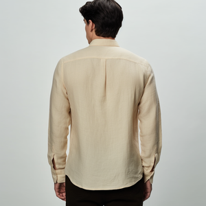 Camisas de Lino de Alta Calidad, Transpirables, Holgadas, para la Playa, de Manga Larga, Estampadas a Rayas, para Hombre, Camisetas Casuales para Hombre - Product Image 2
