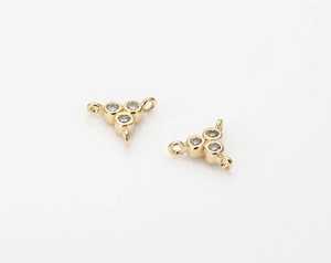 925 Sterling silver Y Shape Bezel Set Cubic Zirconia Gemstone Handmade Designer Connector Charm For Women Wholesale Bulk - Product Image 2