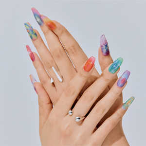 Ongles en gel pressés de qualité salon 100% réels coréens, autocollants pour ongles en gel, manucure, vegan, sans cruauté, non toxique, personnalisés - Product Image 4