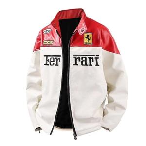 Chaqueta de Motocicleta Vintage F1 para Invierno |   Estilo de Carreras de Autos Personalizado |   Artículos Deportivos Ford de Cuero y Algodón Unisex OEM - Product Image 3