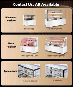 9- Cafe Glass Cakes Gabinete refrigerado Enfriamiento Congelador Show Case Soporte de exhibición de panadería para venta de sándwich <span class=keywords><strong>pequeño</strong></span> - Product Image 3
