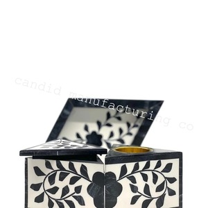 Quemador de Incienso de Madera con Incrustaciones de Hueso Hecho a Mano, Difusor de Resina para Aromaterapia, Soporte con Incrustaciones Florales, Bandeja para Incienso, Decoración del Hogar - Product Image 5