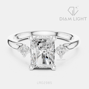 Bridal Engagement Wedding <b>Ring</b> for <b>Women</b> Jewelry Gift IGI Certified 1.98CT Radiant Cut Lab Grown Diamond <b>Ring</b> <b>Set</b> 14K White Gold - Product Image 1