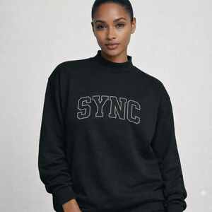 Urban Flex Mockneck Sweatshirt Oversized Cotton Fleece Pullover Warm Winter Casual Streetwear Modern Comfort <b>Top</b> - Product Image 1