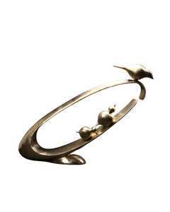 Figuras Decorativas de Cisne de Latón Dorado Jaffsexports, Hechas a Mano, Ecológicas, Duraderas, Abstractas, Geométricas, Decoración de Mesa, Art Deco, 1 Pieza - Product Image 1