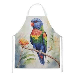Large Multicolor Rainbow Lorikeet <b>Apron</b> Unisex Kitchen Server for Cooking Baking Crafts <b>Gardening</b> for Adults and Unisex - Product Image 1