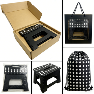 Taburete Plegable de Plástico con Logotipo Personalizado, Antideslizante, Resistente, Soporta hasta 150 kg, Taburete de Plástico para Niños y Adultos - Product Image 1