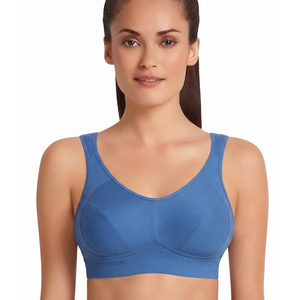 Women's High Support Sports <b>Bra</b> Breathable Four-Way Stretch Front Logo Quick Dry Yoga Fitness Running Casual <b>Bra</b> - Product Image 2
