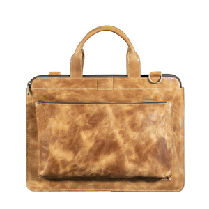 Housse pour ordinateur portable en cuir véritable de haute qualité, portable, grande capacité, pochette pour chargeur, comprend un chargeur, une souris et des accessoires - Product Image 1