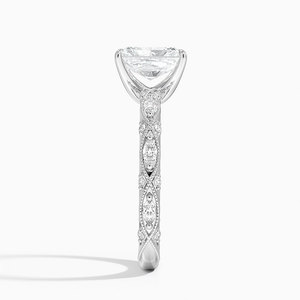 BOJ <b>Ring</b> 0151 Radiant Cut 925 <b>Silver</b> Migraine Prong Setting <b>Solitaire</b> Diamond <b>Ring</b> 2ct D Color VVS1 Moissanite GRA Low Price - Product Image 3