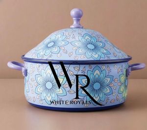 Plat de service en métal isolé, écologique, de luxe, moderne, à motif floral, avec couvercle, pour réchauffer les aliments, pour la cuisine, la maison, les restaurants - Product Image 5