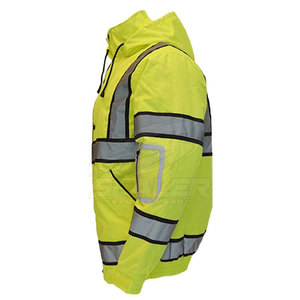 Reflective High Visibility ANSI Class 3 <b>Waterproof</b> Pullover Hoodie with Customized Logo for Sports Training Outdoor Use - Product Image 4