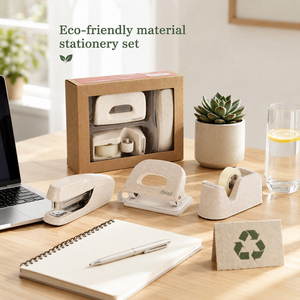 Eagle Eco Stationery Gift Set Stapler Hole Punch Tape Dispenser Desktop <b>Binding</b> Kit For Corporate Promotional Gift J6108B-E - Product Image 6