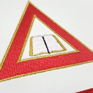 Chaplain Royal Arch Chapter apron red <b>machine</b> embroidery masonic apron fraternal regalia ceremonial apron - Product Image 1