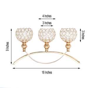 Support de Bougie en Cristal Fait Main Durable en Gros, Porte-Bougie Votive de Luxe, Centre de Table Décoratif pour Mariage, Fête et Décoration Intérieure - Product Image 3