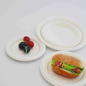 Export Quality Sustainable Sugarcane Bagasse 6 Inches Round Shapes Fast Food and Snack <b>Plates</b> <b>Disposable</b> Eco Dinnerware <b>Plates</b> - Product Image 1