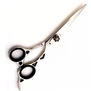 Ciseaux de barbier professionnels pliables en acier inoxydable de 6,5 pouces à manche moyen, pour droitiers, à pointe arrondie, pour salon de coiffure - Product Image 4