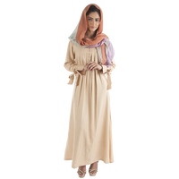 Gaun Abaya Wanita Model Terbaru Kerah V Ramah Lingkungan Bahan Bambu Lengan Panjang Pinggang Elastis Ukuran Besar Tradisional Muslim Musim Semi