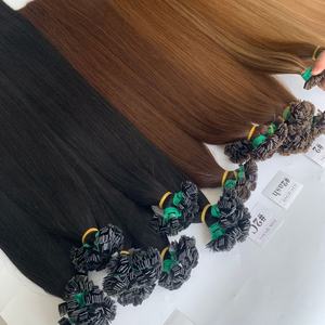 ส่วนต่อผมปลายแบน,ผมต่อแบบแบนส่งเร็ววาดคู่คุณภาพสูงผมมนุษย์ Remy บริสุทธิ์ราคาส่ง - Product Image 1