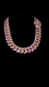 S925 Lab Grown Diamond Necklace Women's Luxury Flower Design Party Jewelry Prong Setting Round Brilliant Cut - Product Image 1