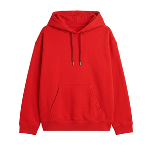 Sudadera con Capucha Unisex Morada, de Felpa, Holgada, Informal, de Color Sólido, Tejida, para Otoño, Estilo Urbano - Product Image 2