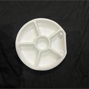 Modern 9 Inch 6CP <b>Pulp</b> Moulded Disposable Plate Eco Friendly Lightweight Water Resistant Biodegradable Party Commercial Catering - Product Image 5