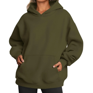 Pink Hooded Pullover Sweatshirt Solid Color Fleece Material Regular Sleeve Autumn Wear Men's Casual Style - Product Image 3