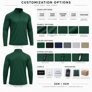 Men's Quarter <b>Zip</b> Warm Up Top Polyester Interlock Quick dry Athletic <b>Shirt</b> Custom Team Warm up Wholesale Supplier Custom Logo - Product Image 5