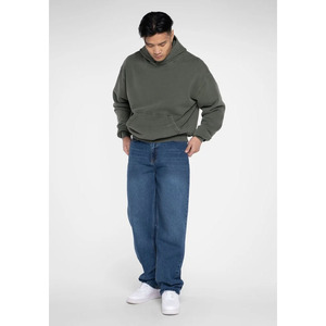 Sudadera con Capucha para Hombre, Mezcla de Algodón, 400 g/m², Gruesa, Personalizable con Logotipo, Hombros Caídos, Estilo Flock - Product Image 4