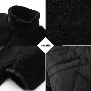 Veste polaire Sherpa chaude et ample à capuche pour homme avec poche zippée, vestes polaires de chasse personnalisées, veste polaire Sherpa coupe-vent - Product Image 3