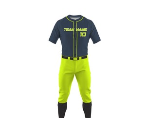Uniforme de baseball pour hommes disponible en gros, entièrement personnalisable, respirant, anti-plis, à prix avantageux. - Product Image 1