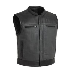 Private Label Men's High Quality <b>Leather</b> <b>Vest</b> Custom Color Sleeveless Breathable Eco-Friendly Quick Dry Casual Winter Outer Wear - Product Image 1