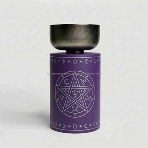 Brûleur d'encens pentacle païen artisanal, encensoir en résine phases de lune célestes, brûleur d'arômes de table, exportateur direct - Product Image 5