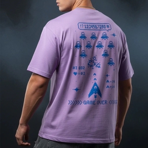 T-shirt de fitness pour homme à col rond, impression numérique, 100% polyester, T-SHIRTS en COTON, respirant, séchage rapide - Product Image 4