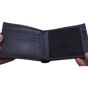 Handcrafted <b>Genuine</b> <b>Leather</b> Blue Bifold <b>Wallet</b> For Men Featuring Multiple Card Slots And Spacious Cash Compartment Slim Designs - Product Image 2