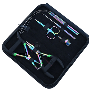 Professional Hair Extension <b>Tools</b> <b>Kit</b> with Stylist Parting Finger <b>Tool</b> Bead Opening <b>Tool</b> hair Extension Loop <b>Tool</b> Salon Trimmer - Product Image 1
