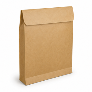 Bolsa de Correo de Papel Kraft EcoRev, Estándar, Plana, Autoadhesiva, Reciclable, con Asas Retorcidas de Lujo, Impresión Offset ECO50 para Negocios - Product Image 1