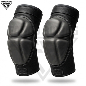 Genouillères durables, neuves, OEM ODM, en cuir véritable, avec absorption des chocs, protection unisexe, toutes saisons, fermeture à scratch - Product Image 2