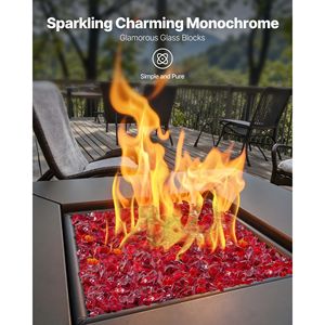 Vetro Riflettente per Braciere Resistente alle Alte Temperature 10 LBS / 4,5 KG, Accessorio per Caminetto Senza Fumo da 3/4 Pollici / 19,05 mm - Product Image 2