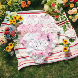 Paquete de 3 Mamelucos Unisex de Bambú Orgánico y Spandex para Bebé, Colores Arcoíris, Estilo Casual de Primavera, Cierre de Cremallera - Product Image 1