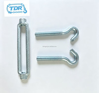 Tirant à œil en fer malléable, crochet-hameçon, usage général commercial, raccord de serrage pour câbles et cordages
